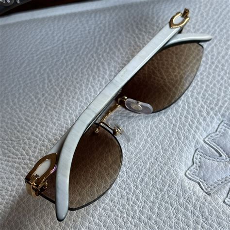 cartier eyeglasses rimless|cartier white buff sunglasses.